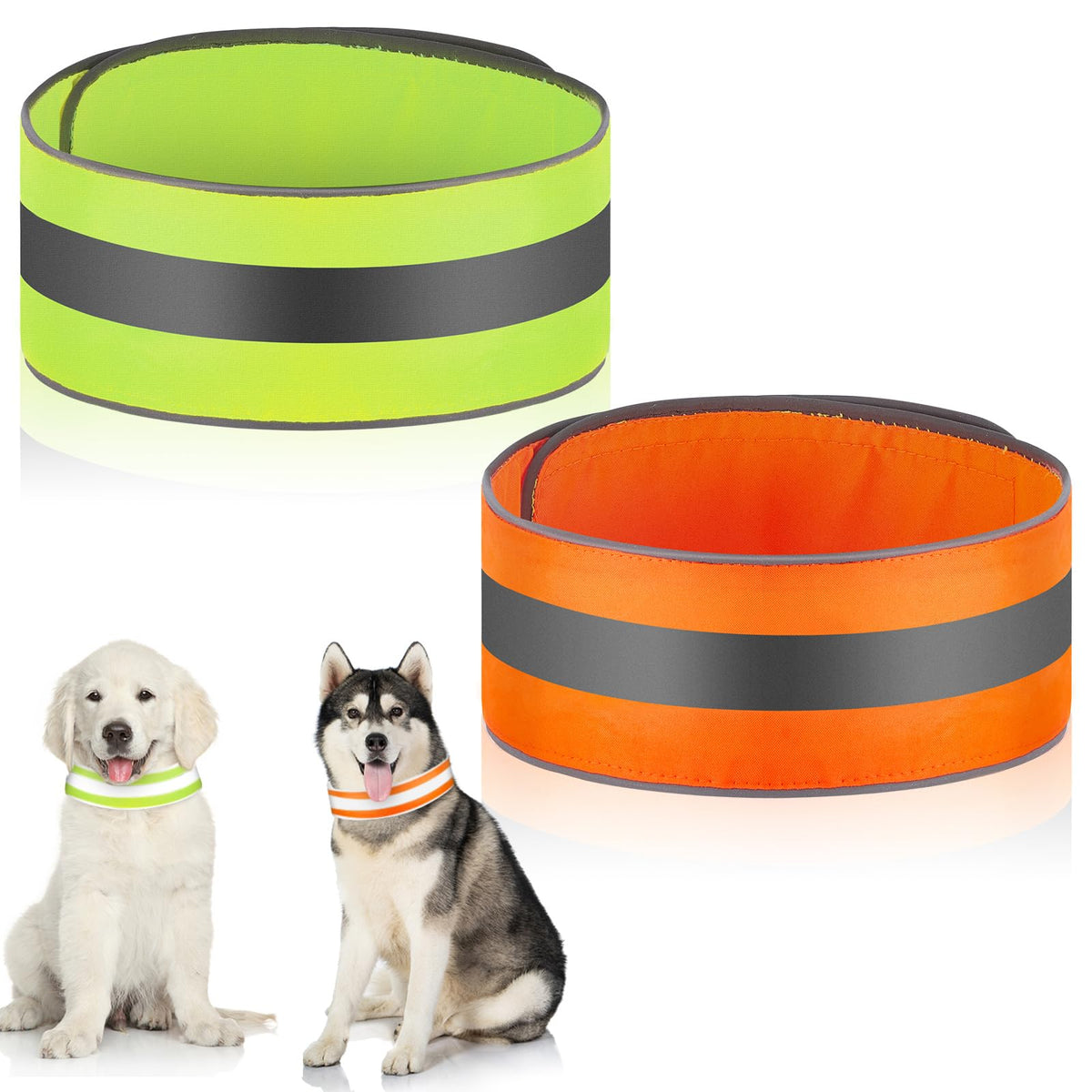 High-Visibility Reflective Dog Collars – 2 Pack