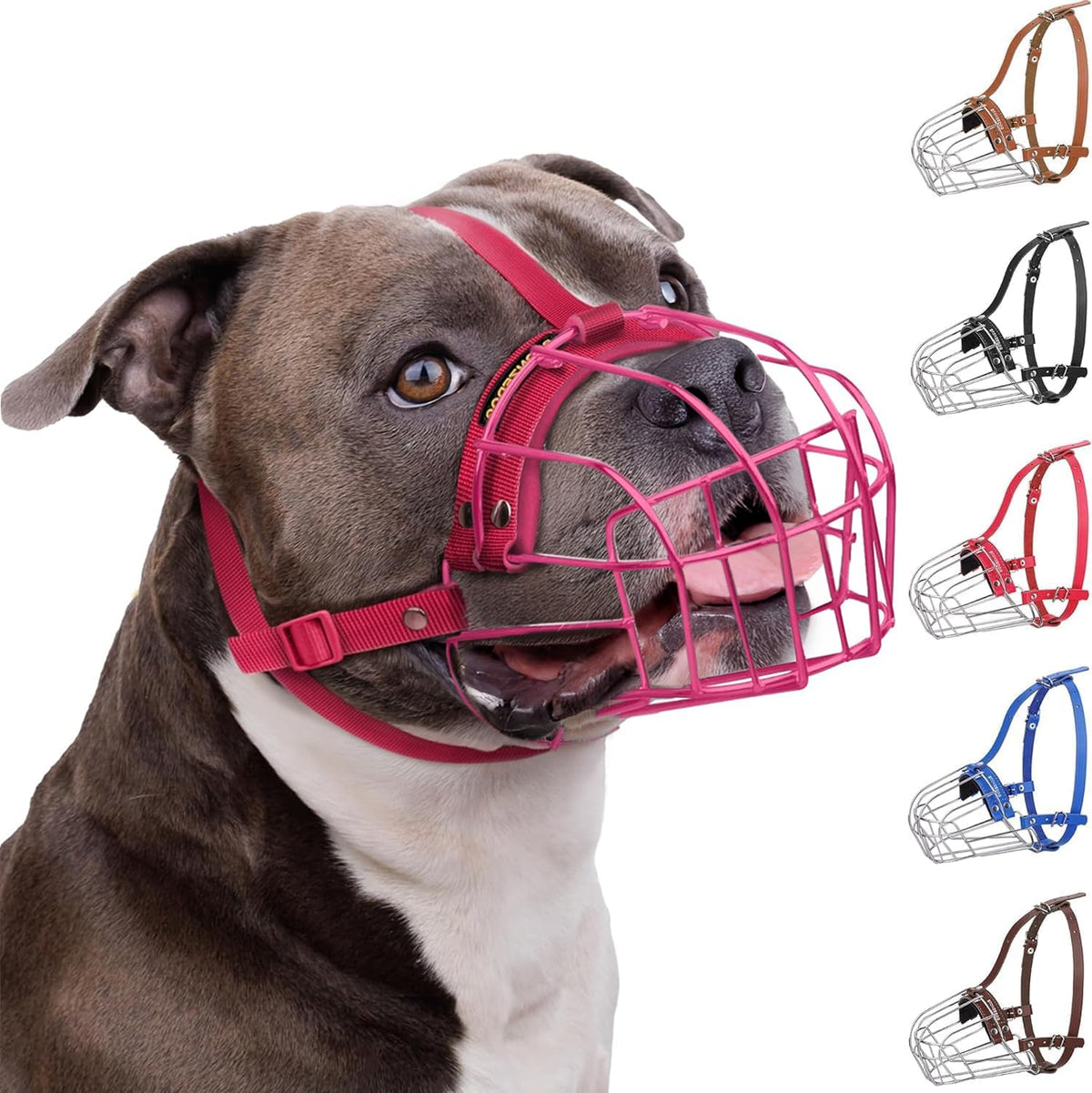 Breathable Metal Basket Muzzle for Large Dogs