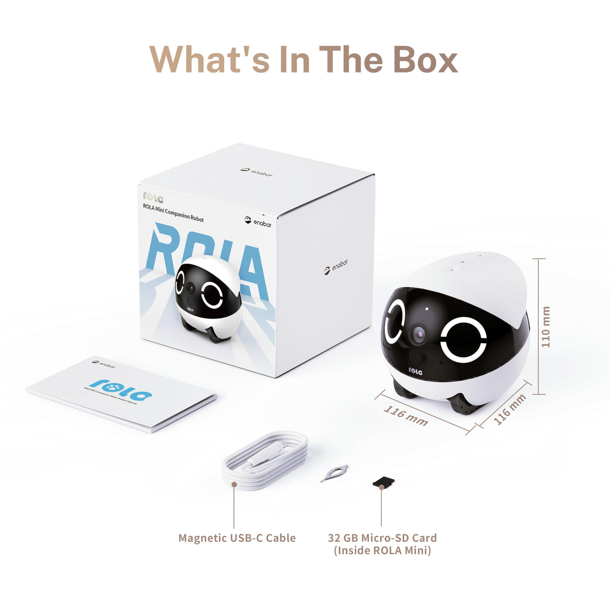 EBO ROLA Mini 2K Mobile Pet Camera Robot