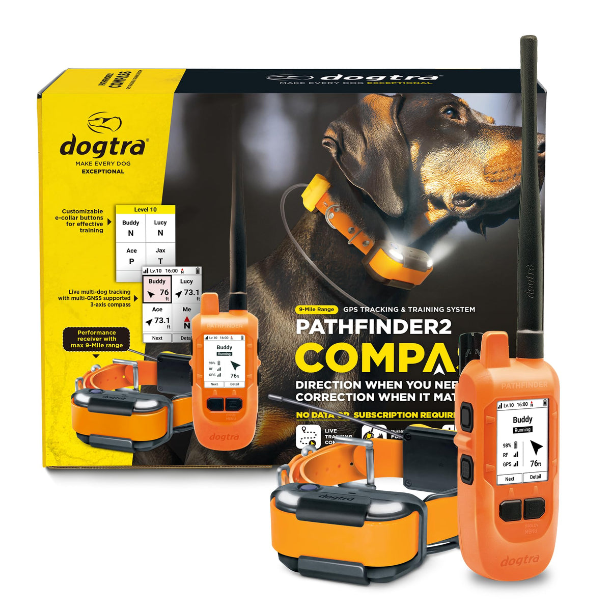 GPS Dog Tracker With 9-Mile Range & Training