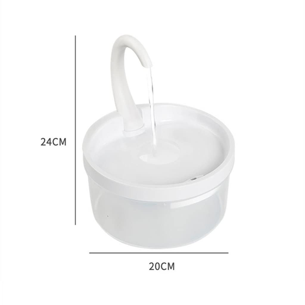 2L Cat Water Fountain With LED Swan-Neck Spout
