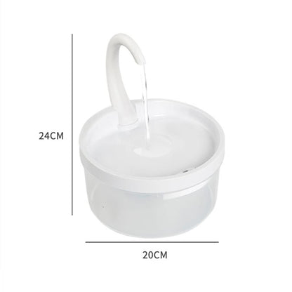 2L Cat Water Fountain With LED Swan-Neck Spout