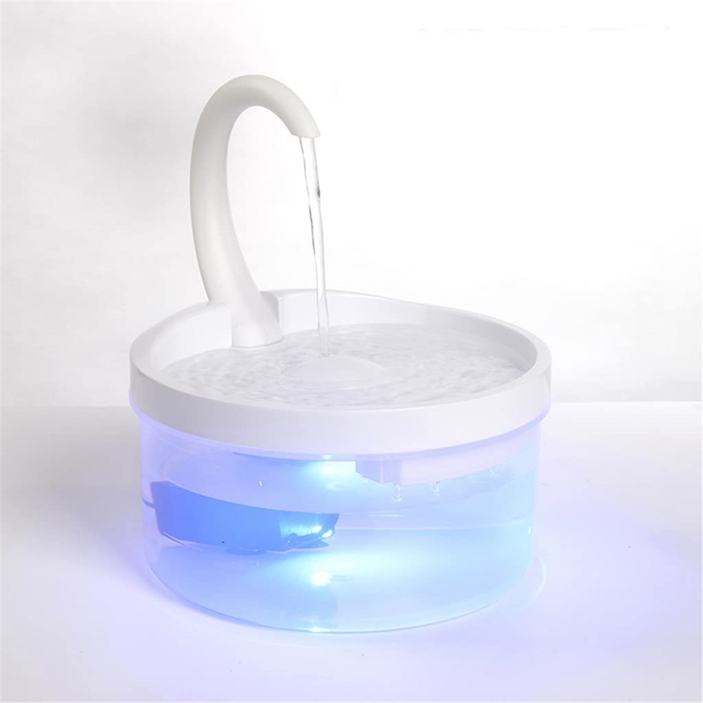 2L Cat Water Fountain With LED Swan-Neck Spout