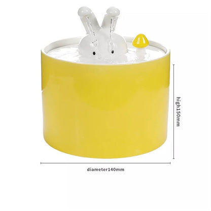 Ceramic Pet Water Fountain With 5-Stage Filtration
