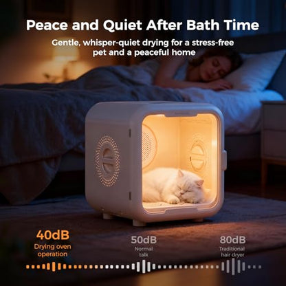 Quiet Pet Dryer Box With App Control & 6 Modes