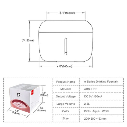 Smart Pet Water Fountain With LED Flow Indicator