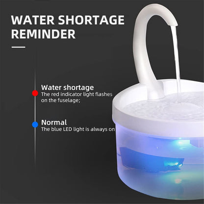 2L Cat Water Fountain With LED Swan-Neck Spout