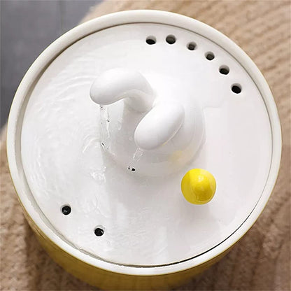 Ceramic Pet Water Fountain With 5-Stage Filtration
