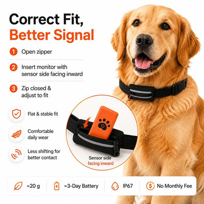 Smart Dog Health & Activity Monitoring Collar