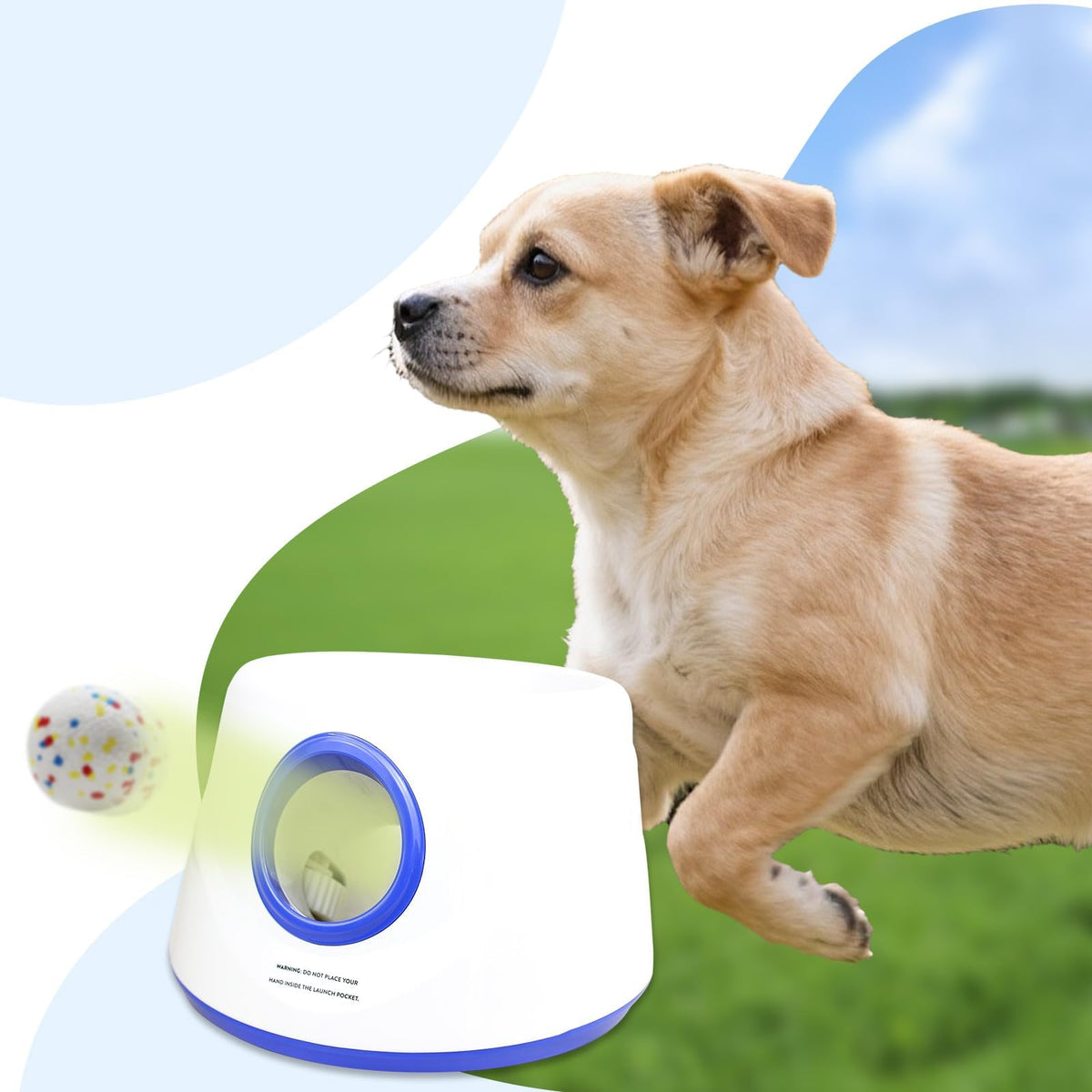 Automatic Dog Ball Launcher With Adjustable Distance