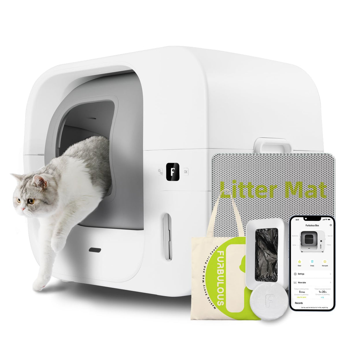 Self-Cleaning Litter Box With Auto Waste Packing