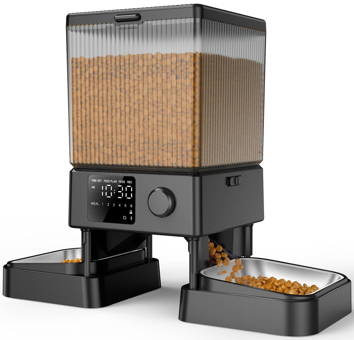 Automatic Dual Cat Feeder With 5L Food Storage