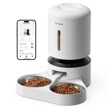 5L Automatic Cat Feeder With Dual Steel Bowls