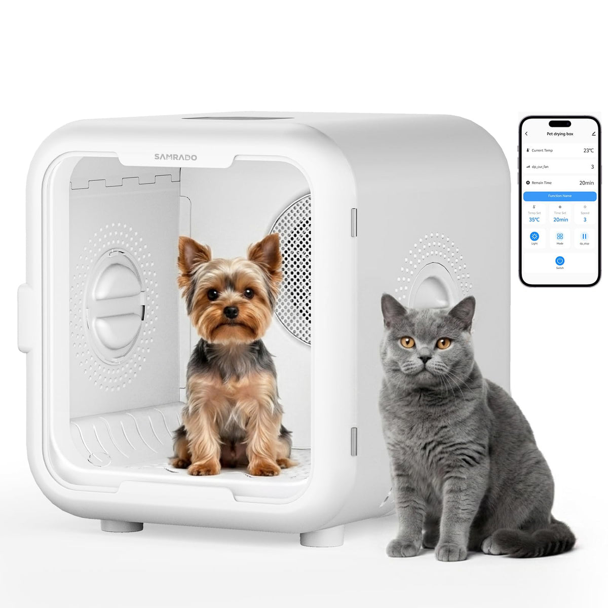 Quiet Pet Dryer Box With App Control & 6 Modes