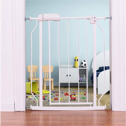 Extra Wide Pressure-Mounted Dog Gate With Door