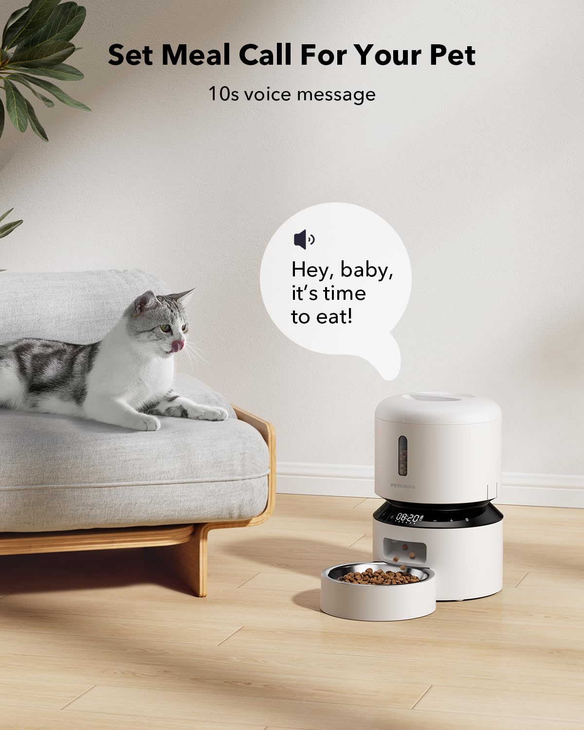 Automatic Pet Feeder With Scheduled Meal Dispensing