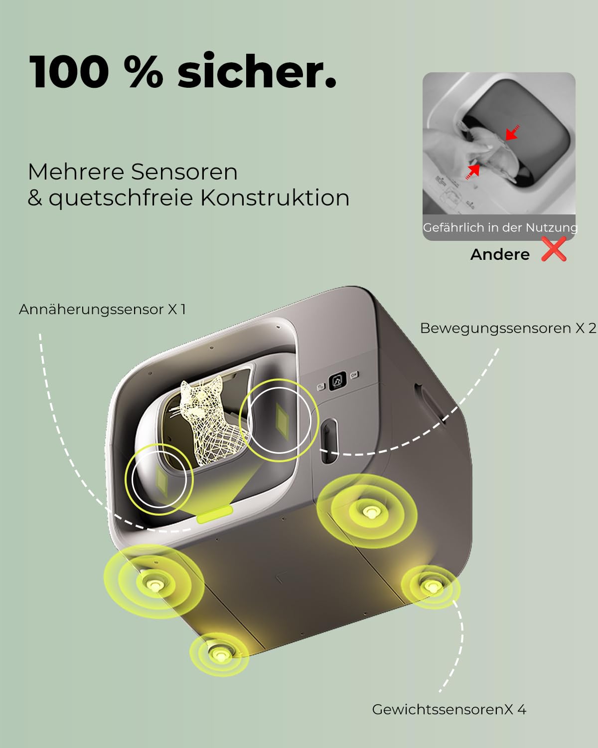 Self-Cleaning Litter Box With Auto Waste Packing