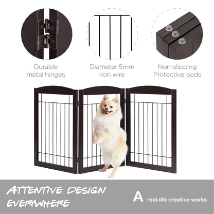 Extra Wide Freestanding Dog Gate With Door