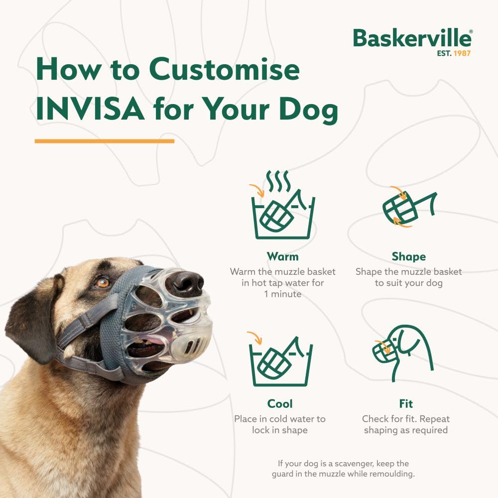 Baskerville INVISA Basket Dog Muzzle