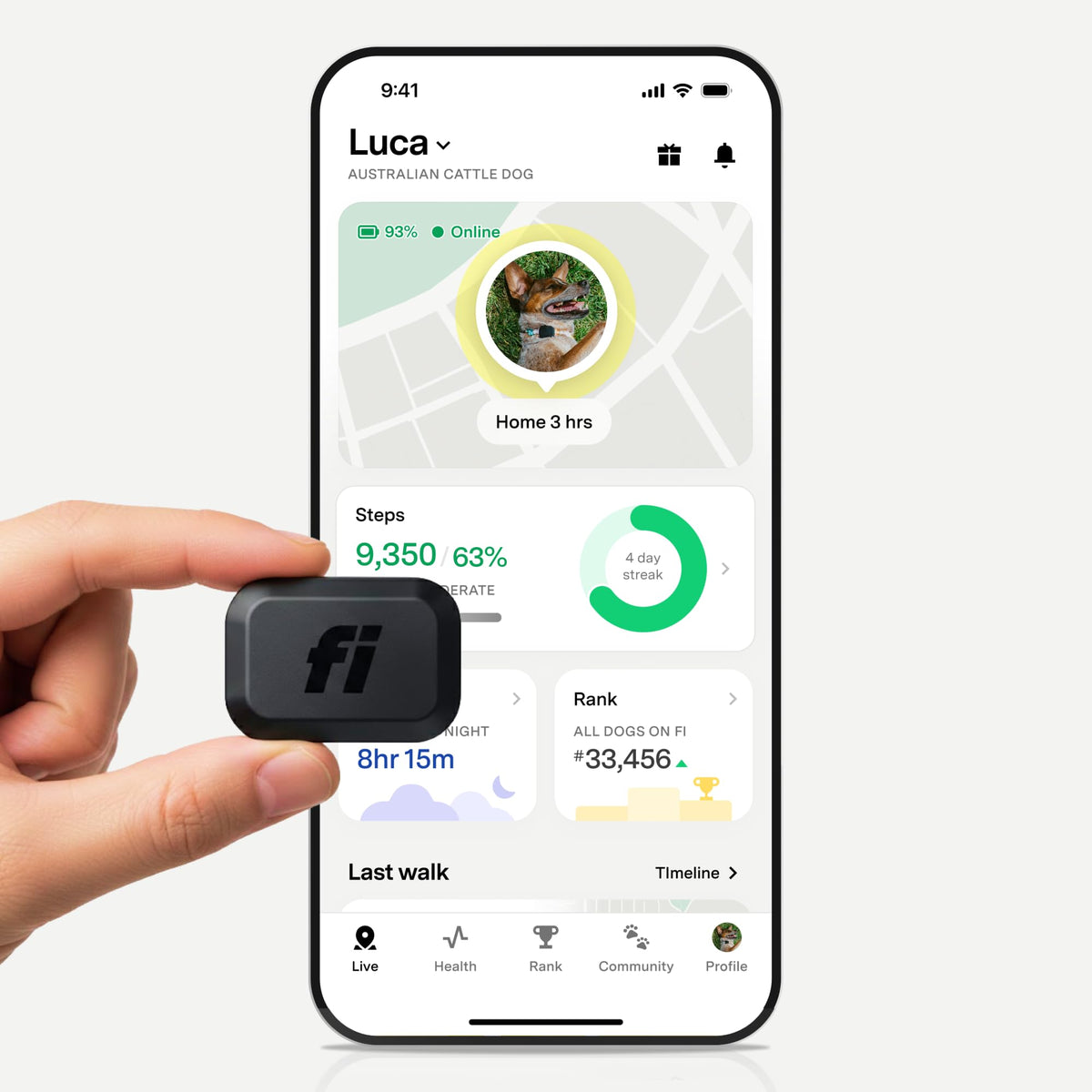 Mini GPS Dog Tracker With Health Tracking