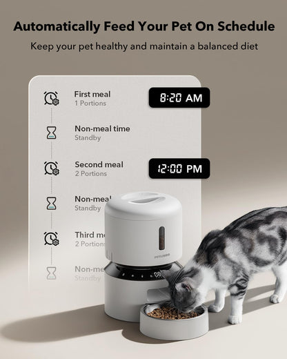 Automatic Pet Feeder With Scheduled Meal Dispensing