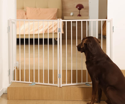 Freestanding Dog Gate With Walk-Through Door