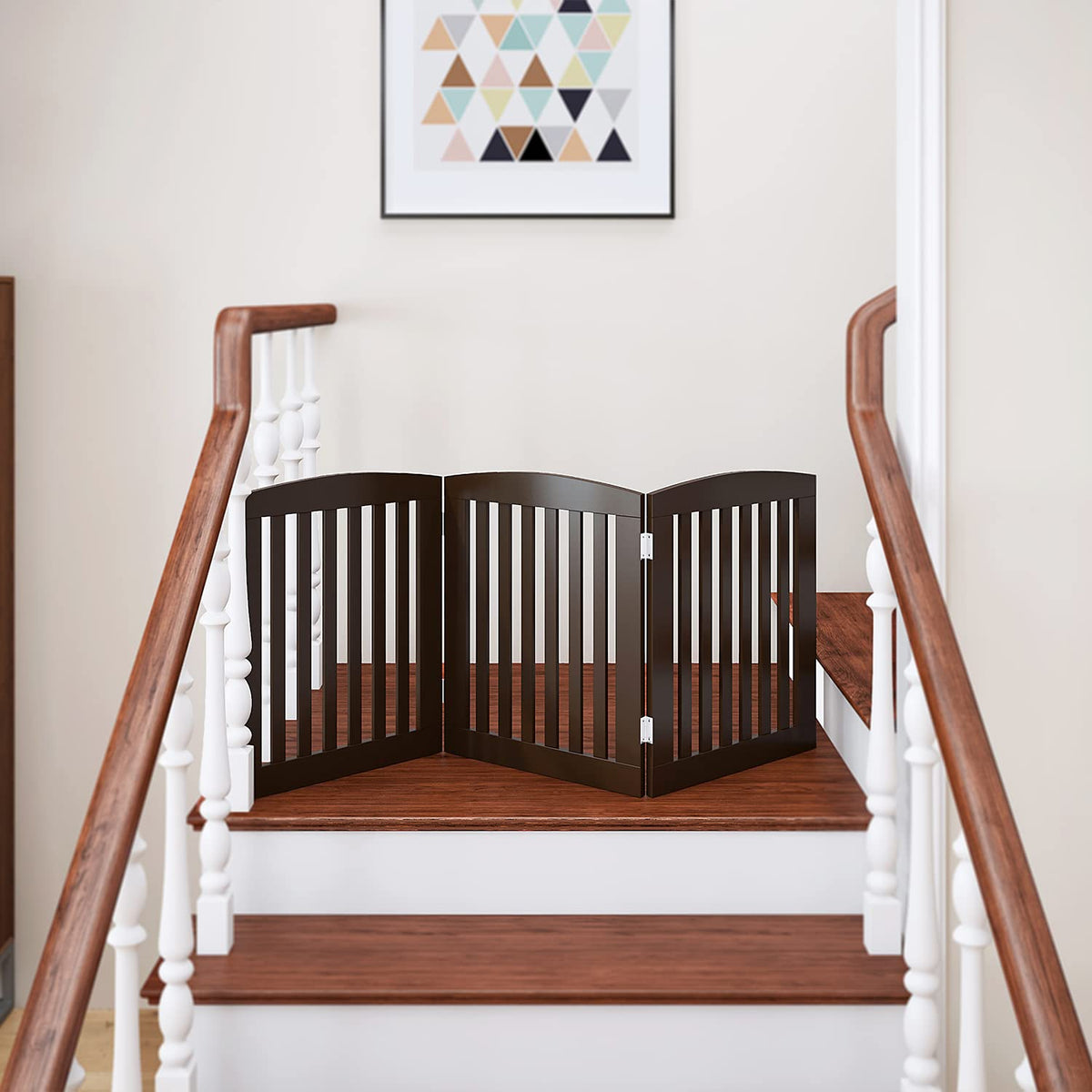 Wooden Freestanding Foldable Dog Gate
