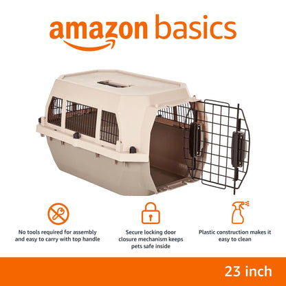 Durable Plastic Pet Carrier With Secure Buckles