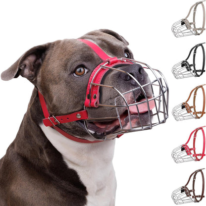 Breathable Metal Basket Muzzle for Large Dogs