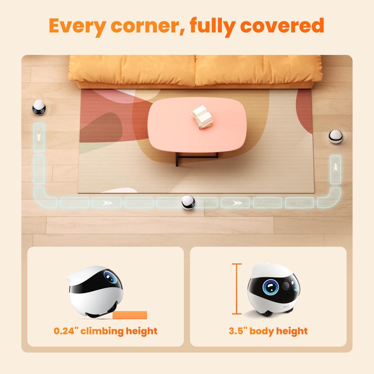 EBO Mini 2K Mobile Pet Camera Robot