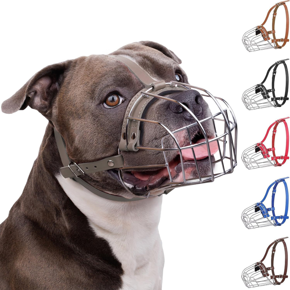 Breathable Metal Basket Muzzle for Large Dogs