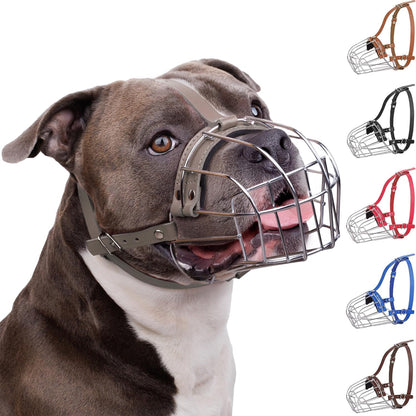 Breathable Metal Basket Muzzle for Large Dogs