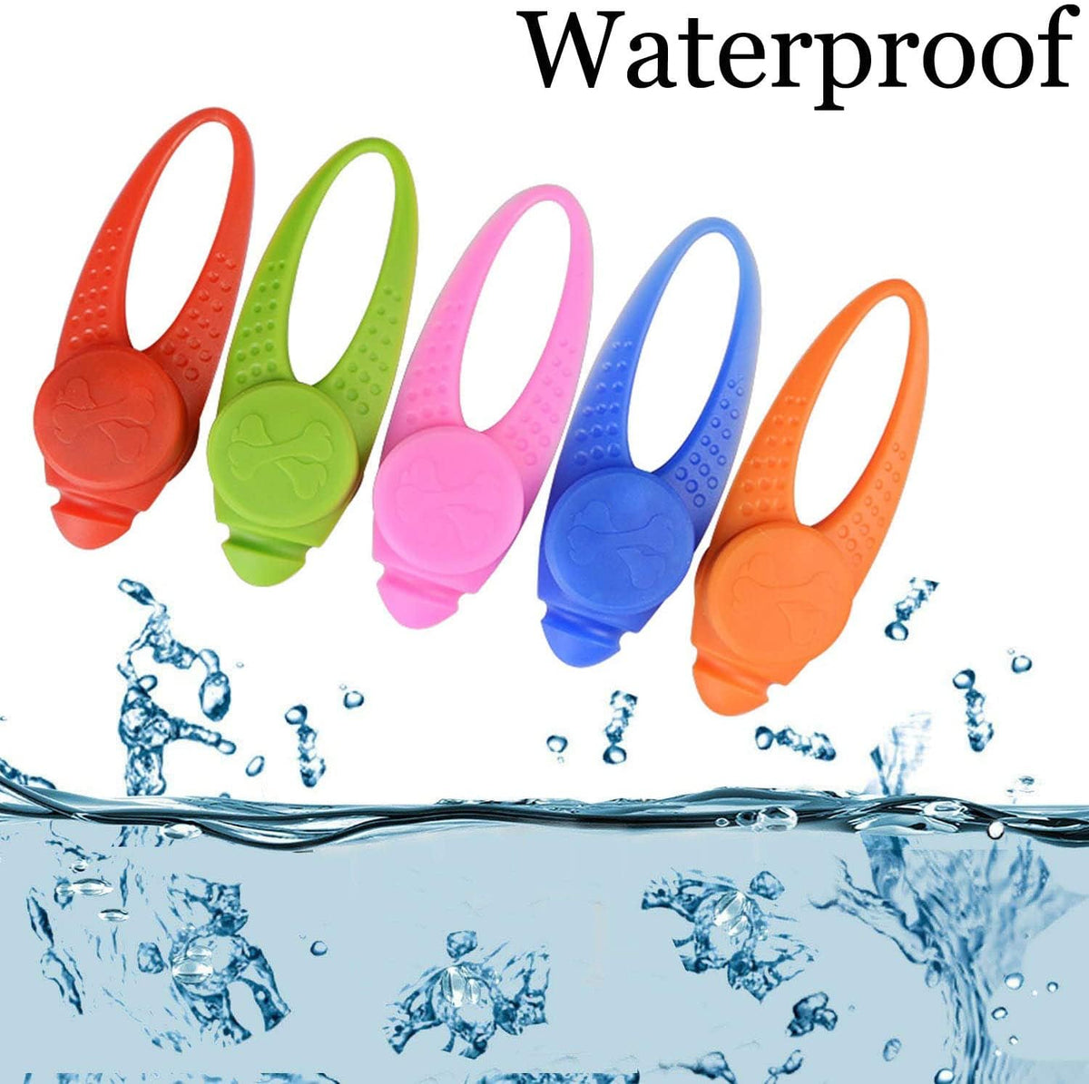 Waterproof LED Pet Safety Lights – 5 Pack