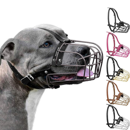 Breathable Metal Basket Muzzle for Large Dogs