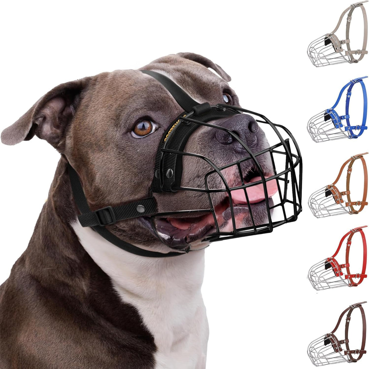 Breathable Metal Basket Muzzle for Large Dogs