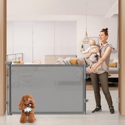Retractable Mesh Dog Gate for Stairs & Doorways