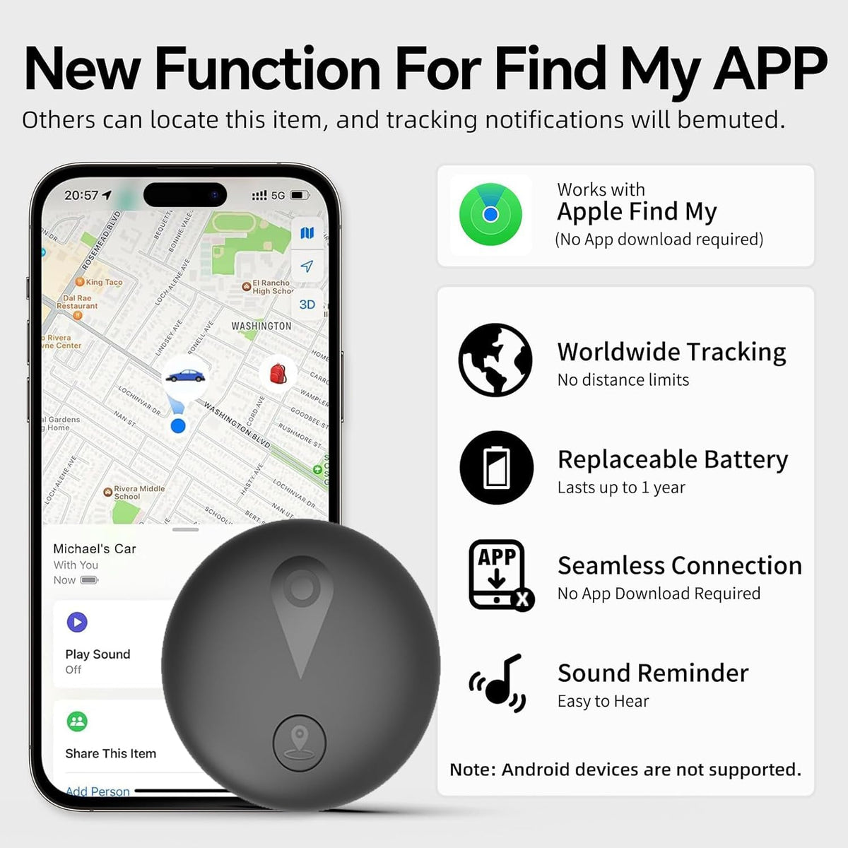 GPS Tracker for Dogs, Smart Collar with Real-Time Locator with Holder