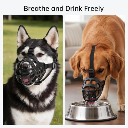 Breathable Basket Dog Muzzle for Medium & Large Dogs