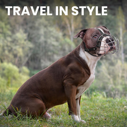 Breathable Metal Basket Muzzle for Large Dogs