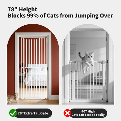 Extra Tall Cat Gate With No-Drill Installation