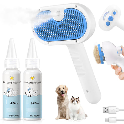 Pet Steam Brush for Dogs & Cats