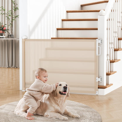 Retractable Mesh Dog Gate for Stairs & Doorways