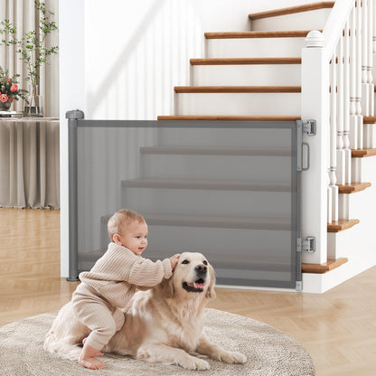 Retractable Mesh Dog Gate for Stairs & Doorways