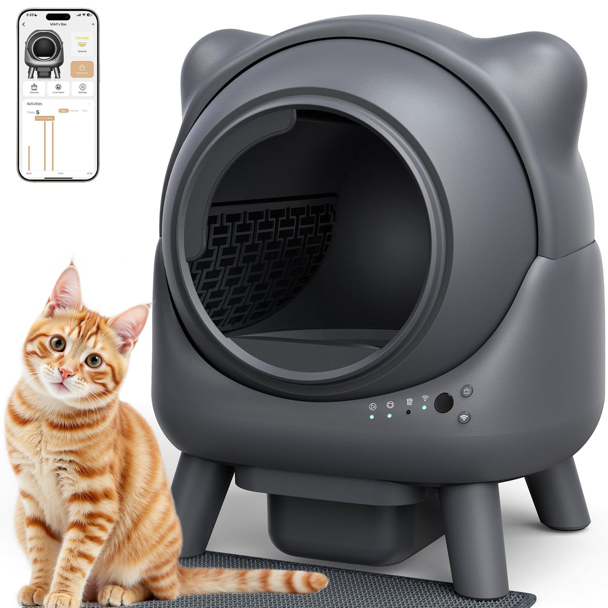 Automatic Self-Cleaning Cat Litter Box
