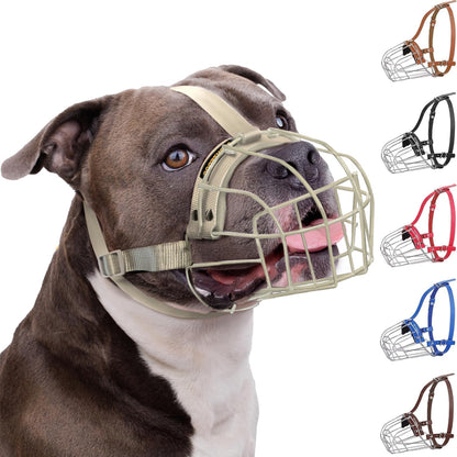 Breathable Metal Basket Muzzle for Large Dogs