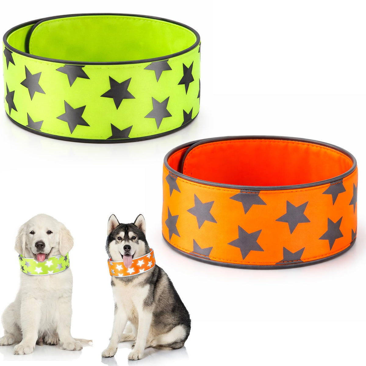 High-Visibility Reflective Dog Collars – 2 Pack