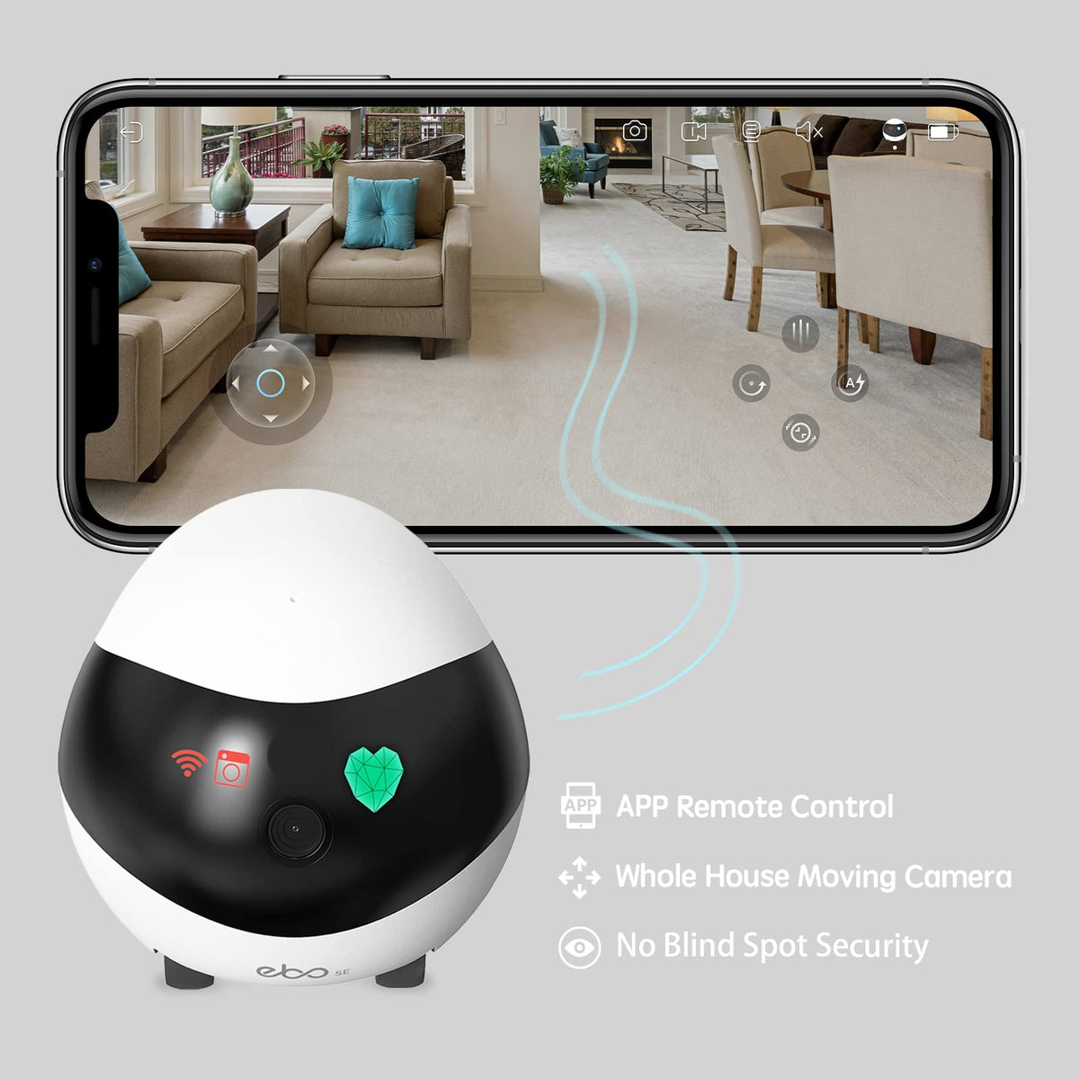 EBO SE 1080p Mobile Pet Camera Robot