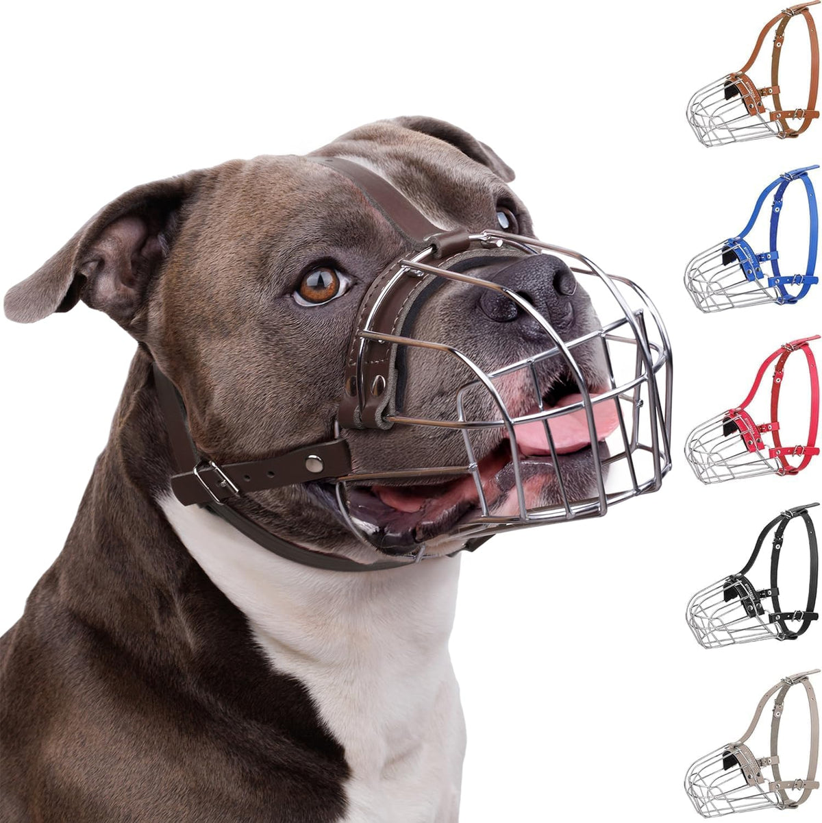 Breathable Metal Basket Muzzle for Large Dogs
