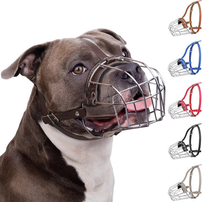 Breathable Metal Basket Muzzle for Large Dogs