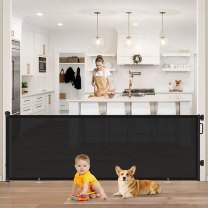 Retractable Mesh Dog Gate for Stairs & Doorways